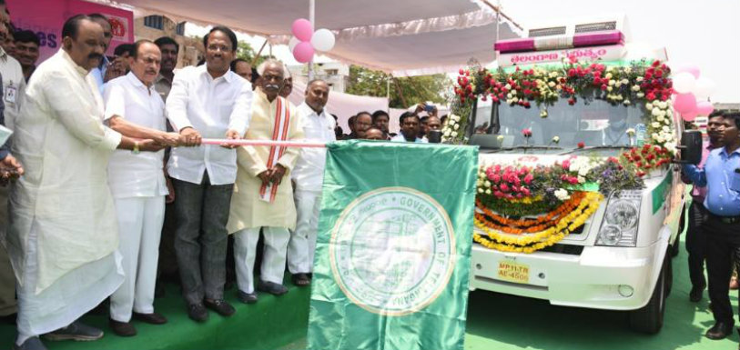 Telangana Health Minister Inaugurates New 108 Fleet  