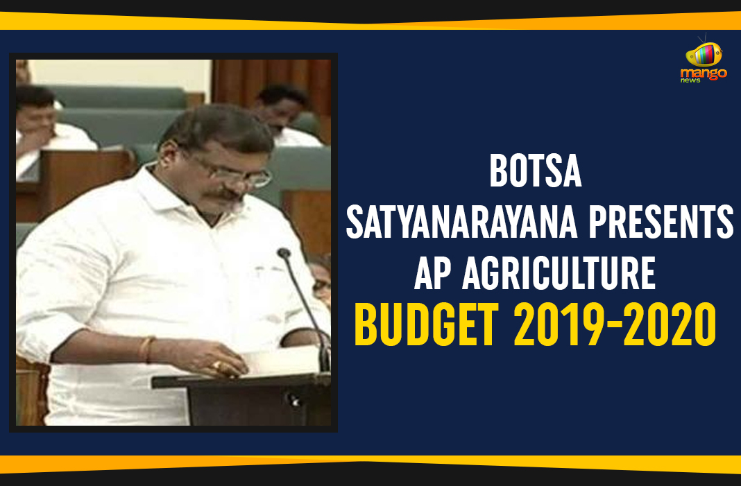 Botsa Satyanarayana Presents AP Agriculture Budget 2019-2020