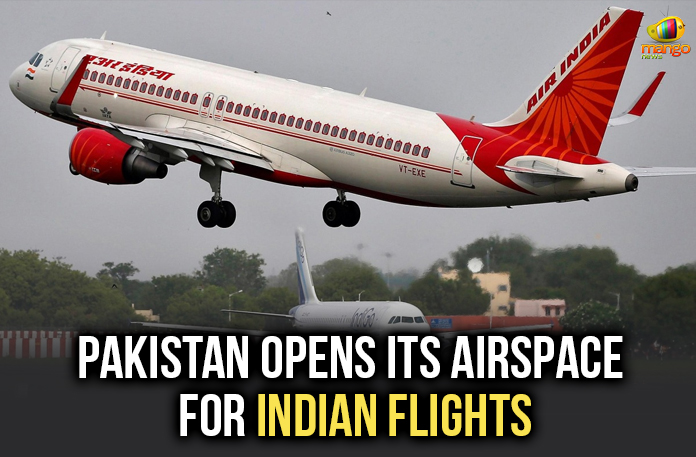 Pakistan Opens Its Airspace For Indian Flights