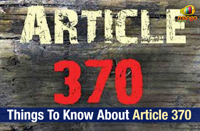 Things To Know About Article 370