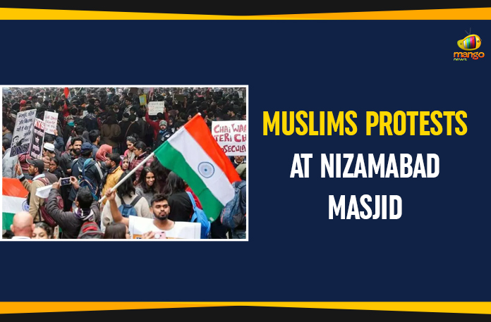 CAA 2019 – Muslims Protests At Nizamabad Masjid