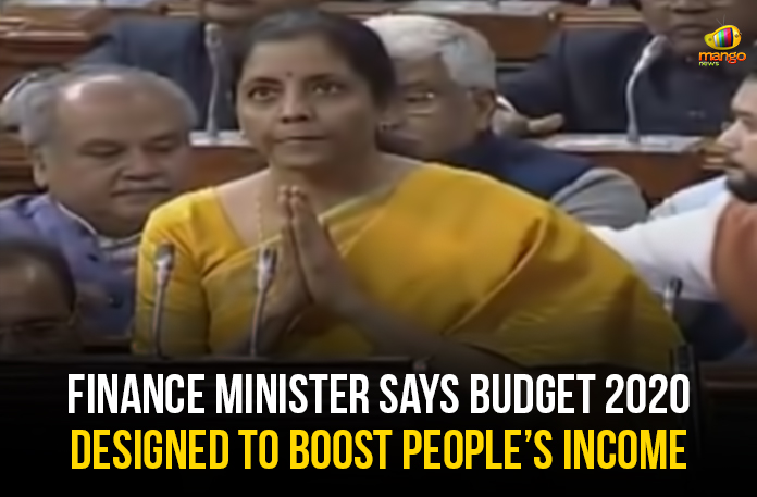 Finance Minister Says Budget 2020 Designed To Boost People’s Income