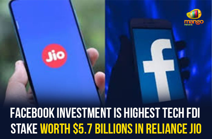Ambani’s Jio Platforms, facebook, Facebook Invests $5.7B in India’s Reliance Jio Platforms, Facebook Invests $5.7B in Reliance Jio Platforms, Facebook invests in Indian mobile carrier, Facebook Invests In Reliance, Facebook invests in Reliance Jio, Mango News Telugu, Reliance Jio, Reliance Jio Platforms