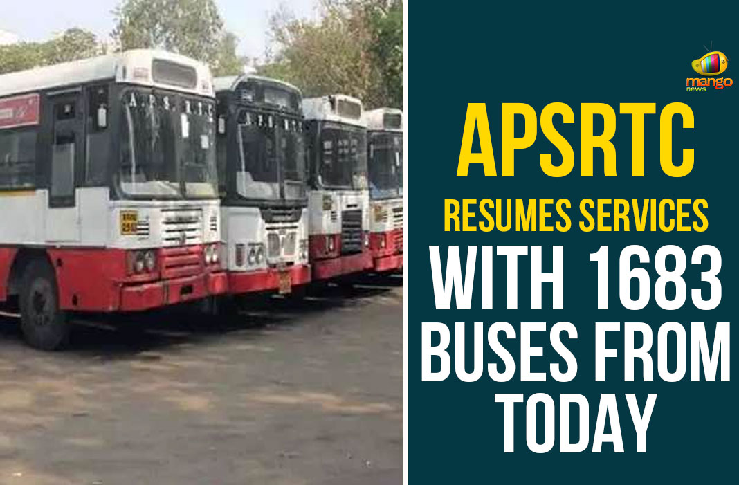 APSRTC Resumes Services With 1683 Buses From Today