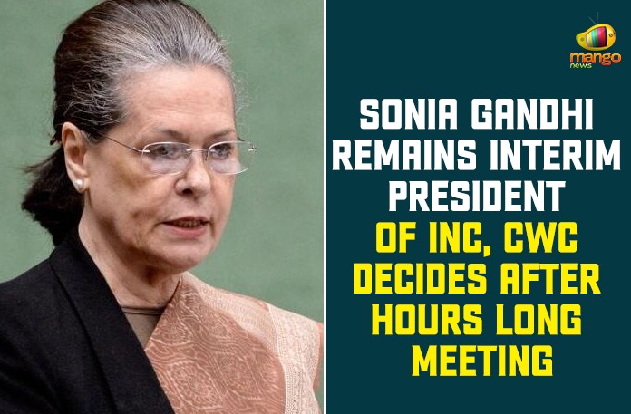 Sonia Gandhi Remains Interim President Of INC, CWC Decides After Hours Long Meeting