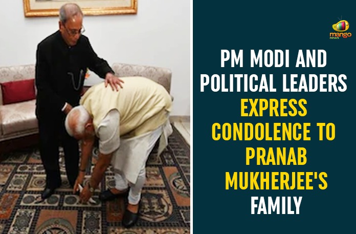 PM Modi And Political Leaders  Express Condolence To Pranab Mukherjee’s Family