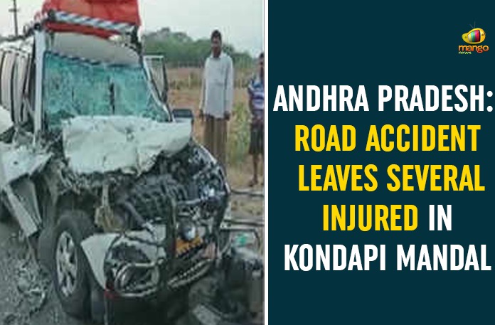Andhra Pradesh Road Accident, Andhra Pradesh Road Accident News, Andhra Pradesh Road Accident Today, Eleven people injured in a road mishap at Kondapi, Kondapi Mandal, Prakasam District News, Road Accident In Kondapi, Road Accident In Kondapi Mandal, Road Accident Leaves Several Injured In Kondapi Mandal