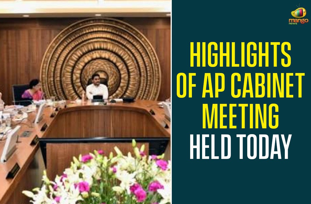 Highlights Of AP Cabinet Meeting Held Today