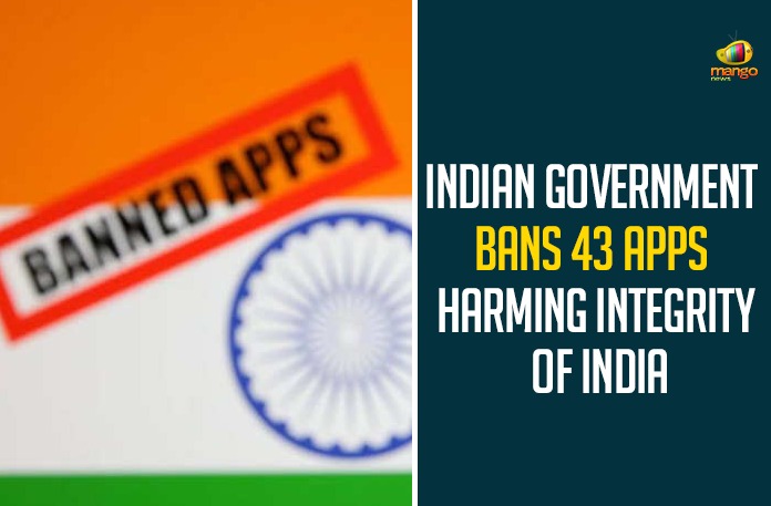 43 new Chinese apps banned, Centre bans 43 Chinese apps, Centre Bans Another 43 Chinese Related Apps, Centre Bans Another 43 Chinese Related Apps Today, Govt bans 43 Chinese apps in India, India Bans Another 43 Chinese Apps, Indian govt bans AliExpress 42 other Chinese apps, List of 43 Chinese apps banned in India, Mango News Telugu, Mobile App Ban