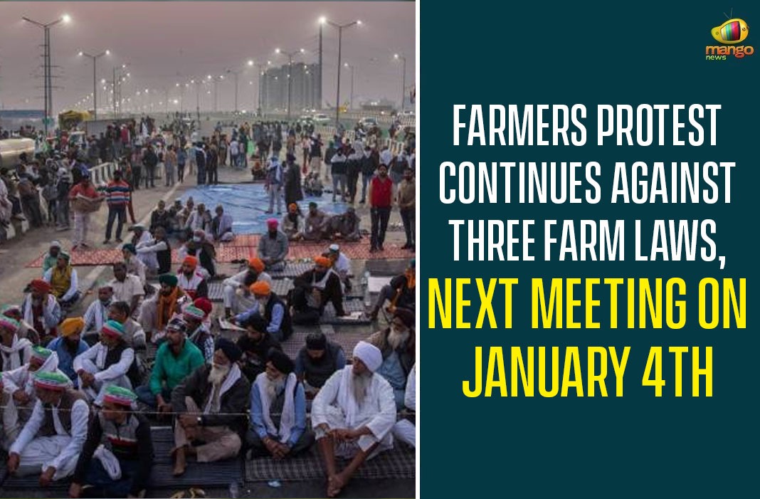Farmers Protest Continues Against Three Farm Laws, Next Meeting On January 4th