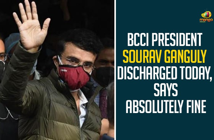 BCCI President Sourav Ganguly Discharged Today, Says Absolutely Fine