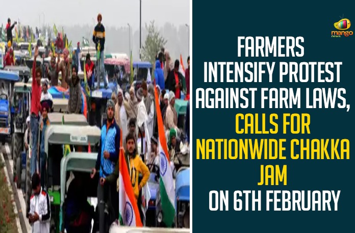 Farmers Intensify Protest Against Farm Laws, Calls For Nationwide Chakka Jam On 6th February