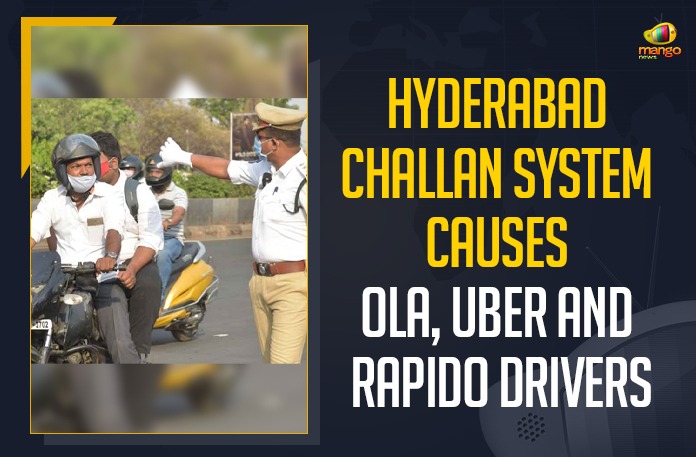 Challan System, Challan System for riders, Hyderabad, Hyderabad Challan System, Hyderabad Challan System Causes Ola, Hyderabad Challan System Causes Ola Uber And Rapido Drivers, Hyderabad police implemented the new Challan System, Hyderabad Traffic Police, Hyderabad Traffic Police New Rules, Hyderabad Traffic Police News, Mango News, new challan system, new challan system in hyderabad, pillion riders