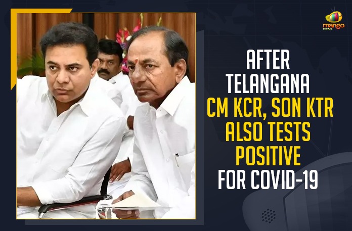 After CM KCR KTR tests positive for coronavirus, Hyderabad, KCR tests COVID-19 positive, KTR Coronavirus, KTR Tested Positive for Covid-19, KTR tests positive for COVID-19, Mango News, Telangana CM KCR tests positive for COVID, Telangana IT Minister KT Rama Rao tests positive, Telangana Minister KTR, Telangana Minister KTR Tested Positive for Covid-19, Telangana Minister KTR Tested Positive for Covid-19 with Mild Symptoms, Telangana Minister KTR tests positive for COVID-19