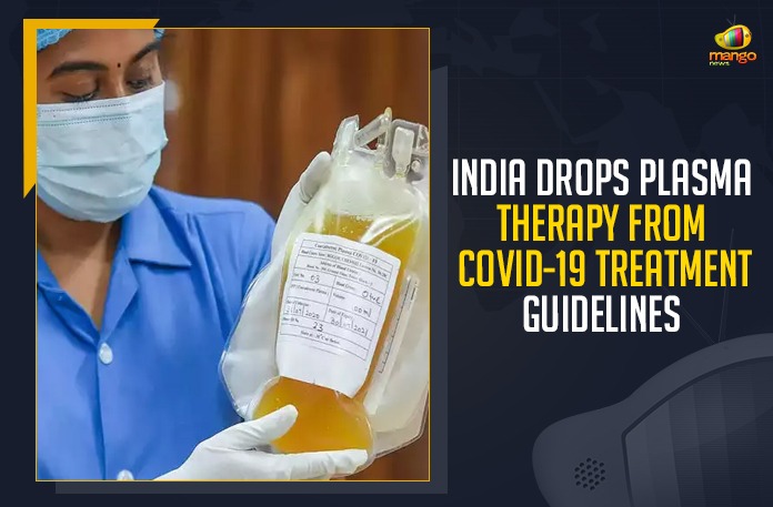 India Drops Plasma Therapy From COVID-19 Treatment Guidelines, Mango News, Latest Breaking News 2021,COVID-19 Treatment, COVID-19 Treatment Guidelines, Plasma Therapy, India Drops Plasma Therapy, India COVID-19 Treatment, Plasma therapy for COVID-19 patients, ICMR guidelines, Plasma therapy treatment, India Coronavirus Cases