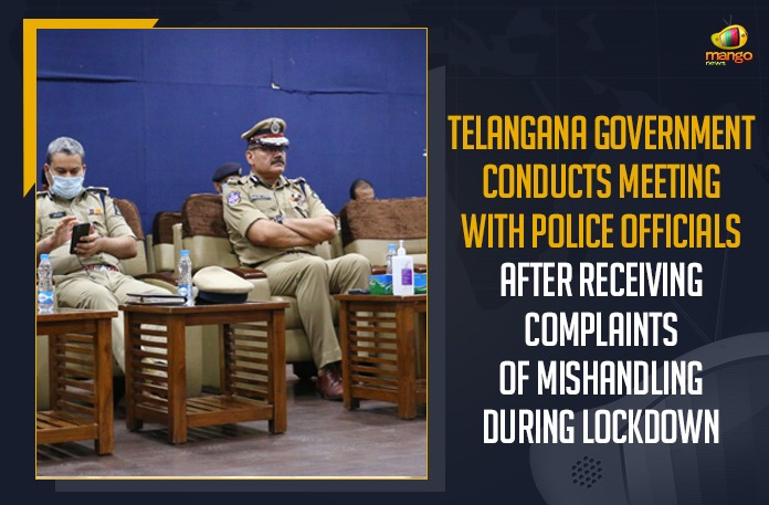 Complaints Of Mishandling During Lockdown, DGP Mahender Reddy Issued Instructions for Entry of Vehicles into the Telangana State, Enforce lockdown strictly in Telangana, imposing lockdown guidelines strictly, Mango News, Meeting With Police Officials After Receiving Complaints Of Mishandling During Lockdown, Mishandling During Lockdown, Special passes to be issued for emergency travel, Telangana Government, Telangana Government Conducts Meeting With Police Officials, Telangana Government Conducts Meeting With Police Officials After Receiving Complaints Of Mishandling During Lockdown, Telangana Govt Exempts ecommerce, Telangana Lockdown, Telangana Police seize vehicles of lockdown violators
