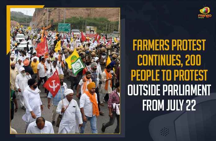 Farmers Protest Continues, 200 People To Protest Outside Parliament From July 22