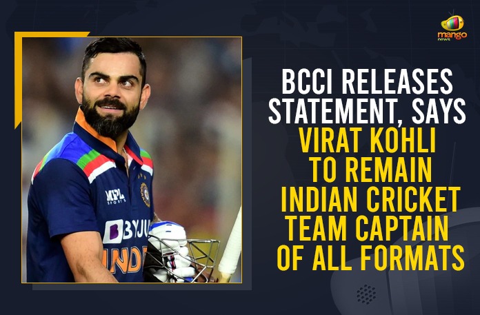 BCCI Releases Statement, Says Virat Kohli To Remain Indian Cricket Team Captain Of All Formats