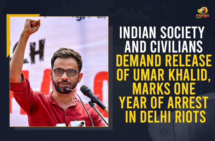 Indian Society And Civilians Demand Release Of Umar Khalid, Marks One Year Of Arrest In Delhi Riots