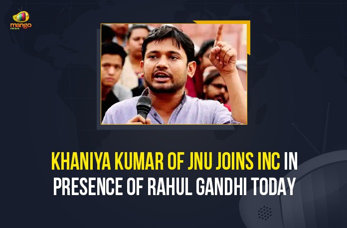 Khaniya Kumar Of JNU Joins INC In Presence Of Rahul Gandhi Today