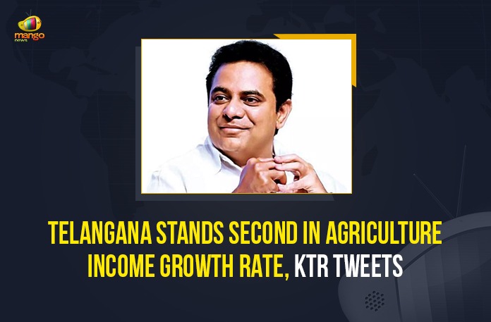 Telangana Stands Second In Agriculture Income Growth Rate, KTR Tweets