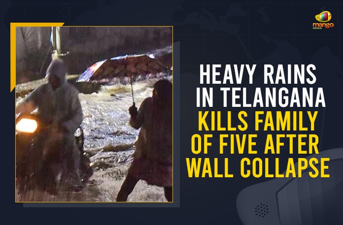 Heavy Rains In Telangana Kills Family Of Five After Wall Collapse