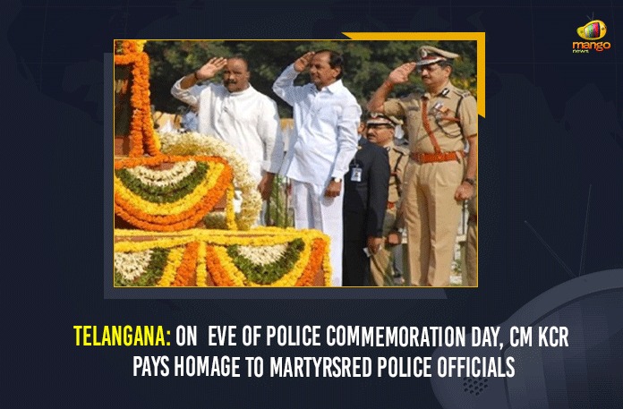Telangana: On Eve Of Police Commemoration Day, CM KCR Pays Homage To Martyrsred Police Officials