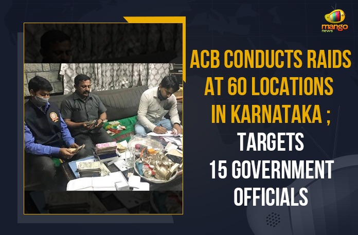 Karnataka: ACB Officials Carry Out Raids At 60 Locations In Corruption Charges, Targets 15 Govt Officials