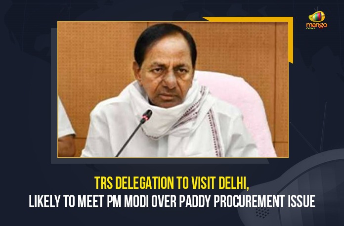 Burn effigies of BJP over paddy, Central Government, KCR, Likely To Meet PM Modi Over Paddy Procurement Issue, Mango News, Paddy Procurement, Paddy procurement issue, PM Modi, PM Modi Over Paddy Procurement Issue, Telangana CM K Chandrashekar Rao, Telangana Government, Telangana paddy procurement, Telangana Rashtra Samithi, TRS Delegation To Visit Delhi, TRS MPs Ministers plan another visit to Delhi, TRS to hold agitation against Centre’s anti-farmer policies