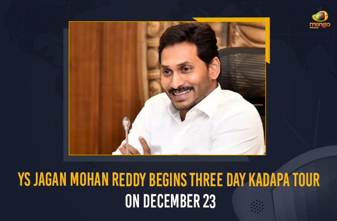 YS Jagan Mohan Reddy Begins Three Day Kadapa Tour On December 23