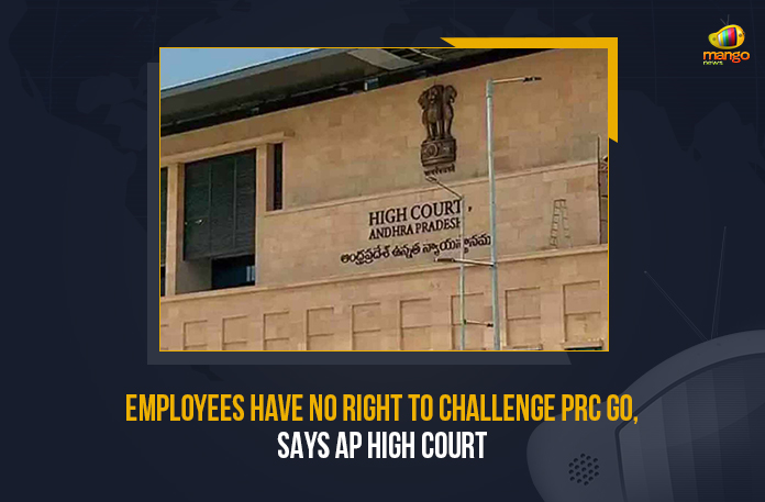 Employees Have No Right To Challenge PRC GO Says AP High Court, PRC Fitment Issue Intensified Employees Union To Stage Protest Against AP Govt, AP High Court Employees Have No Right To Challenge PRC GO, AP High Court, High Court Of Andhra Pradesh, High Court, PRC Fitment Issue, Pay Revision Commission Fitment Issue, 14.7% PRC fitment to the employees In AP, Andhra Pradesh Joint Action Committee, PRC Fitment Issue Latest News, PRC Fitment Issue Latest Updates, Mango News, All Employees Union To Stage Protest Against AP Govt, Employees Union Protest In AP, Pay Revision Commission Fitment Protest In AP, AP employees say cancel To PRC Fitment, Andhra PRC Fitment Issue, AP government employees, 14.7% PRC fitment Demands For AP government employees,
