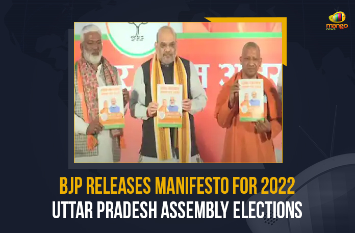 BJP,BJP Releases Manifesto For 2022 Uttar Pradesh Assembly Elections, 2022 Uttar Pradesh Assembly Elections,, BJP Releases Manifesto For 2022 UP Assembly Elections, Key highlights of the BJP Manifesto, BJP Manifesto, Manifesto For 2022 Uttar Pradesh Assembly Elections, Manifesto, Bharatiya Janata Party, Bharatiya Janata Party Manifesto, Bharatiya Janata Party Manifesto For UP Assembly Elections, Uttar Pradesh Assembly elections, Uttar Pradesh Assembly elections Latest News, Uttar Pradesh Assembly elections Latest Updates, Uttar Pradesh Assembly elections for 403 seats, Uttar Pradesh Assembly elections for 403 seats are scheduled to be held in 7 phases, 2022 Assembly elections, Assembly elections, Uttar Pradesh Assembly elections to be held in 7 phases, Mango News,