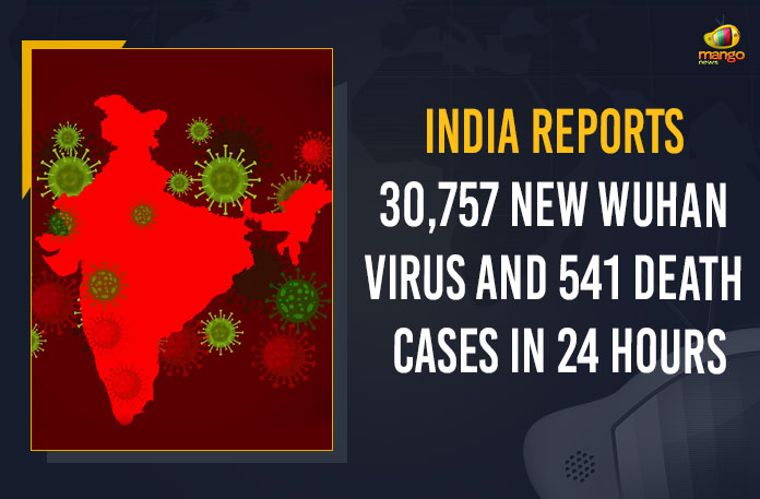India Reports 30757 New Positive Cases 541 Deaths Reported in Last 24 Hours, India Reports 30757 New Positive Cases, Covid-19 in India, 30757 New Positive Cases 541 Deaths Reported in Last 24 Hours, India Reports 30757 New Covid-19 Cases, India 30757 New Wuhan Virus Cases With 541 Deaths In 24 Hours, India Reports 541 Deaths In 24 Hours, India Reports 30757 New Wuhan Virus Cases In 24 Hours, 30757 New Wuhan Virus Cases, 541 Deaths, India Reports 30757 New Wuhan Virus Cases, Wuhan Virus Cases, India Reports 30757 New CoronaVirus Cases, India Reports 30757 New Covid-19 Cases, Coronavirus, Coronavirus live updates, coronavirus news, Coronavirus Updates, COVID-19, COVID-19 Live Updates, Covid-19 New Updates, Covid-19 Positive Cases, Covid-19 Positive Cases Live Updates, Mango News, Omicron, Omicron cases, Omicron covid variant, Omicron variant, Update on Omicron, Wuhan Virus, Wuhan Virus Positive, 30757 Wuhan Virus Cases In India, Omicron Variant Cases in India,