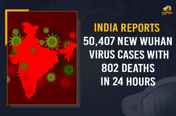 India Reports 50407 New Wuhan Virus Cases With 802 Deaths In 24 Hours, 804 Deaths, 804 Deaths In The Last 24 Hours, India Reports 804 Deaths In The Last 24 Hours, India Reports 50407 New Wuhan Virus Cases, India Reports 50407 Wuhan Virus Deaths, 50407 New COVID-19 Cases, 50407 COVID-19 Deaths In India, India Covid-19 Positive Cases, 50407 New Wuhan Virus Cases, Wuhan Virus Cases, India Reports 50407 Coronavirus Cases, India Reports 50407 Covid-19 Cases, Coronavirus, Coronavirus live updates, coronavirus news, Coronavirus Updates, COVID-19, COVID-19 Live Updates, Covid-19 New Updates, Covid-19 Positive Cases, Covid-19 Positive Cases Live Updates, Mango News, Omicron, Omicron cases, Omicron covid variant, Omicron variant, Update on Omicron, Wuhan Virus Positive, 50407 Wuhan Virus Cases In India, Omicron Variant Cases in India, India,