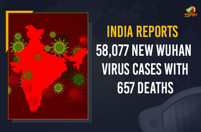 India Reports 58077 New Wuhan Virus Cases With 657 Deaths, India Reports 58077 New Wuhan Virus Cases, India Reports 657 Wuhan Virus Deaths, 58077 New COVID-19 Cases, 657 COVID-19 Deaths In India, India Covid-19 Positive Cases, 58077 New Wuhan Virus Cases, Wuhan Virus Cases, India Reports 58077 Coronavirus Cases, India Reports 58077 Covid-19 Cases, Coronavirus, Coronavirus live updates, coronavirus news, Coronavirus Updates, COVID-19, COVID-19 Live Updates, Covid-19 New Updates, Covid-19 Positive Cases, Covid-19 Positive Cases Live Updates, Mango News, Omicron, Omicron cases, Omicron covid variant, Omicron variant, Update on Omicron, Wuhan Virus Positive, 58077 Wuhan Virus Cases In India, Omicron Variant Cases in Inida,