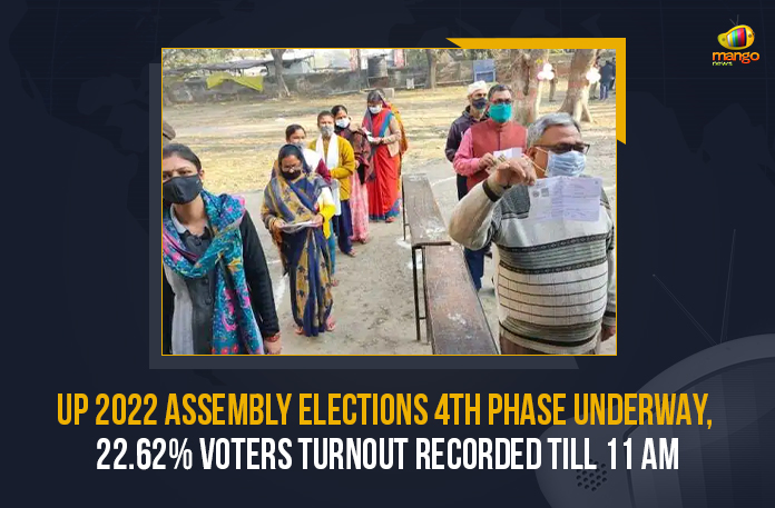 UP 2022 Assembly Elections 4th Phase Underway 22.62% Voters Turnout Recorded Till 11 AM, UP 2022 Assembly Elections, 2022 Assembly Elections In UP, UP Assembly Elections, UP Assembly Elections 4th Phase Underway, UP 2022 Assembly Elections 4th Phase Underway, 22.62% Voters Turnout Recorded Till 11 AM, UP Assembly Elections 2022, Polling to Held in 59 Constituencies in 4th Phase Polling Underway, Polling to Held in 59 Constituencies, UP Assembly Elections 2022 Polling to Held in 59 Constituencies, UP Election 2022, Uttar Pradesh Election 2022, Uttar Pradesh, Uttar Pradesh Assembly Elections 2022, 2022 Uttar Pradesh Assembly Elections, Uttar Pradesh Assembly Elections, Uttar Pradesh Assembly Elections Latest News, Uttar Pradesh Assembly Elections Latest Updates, Uttar Pradesh Assembly Elections Live Updates, 2022 Assembly Elections, Assembly Elections, Mango News,