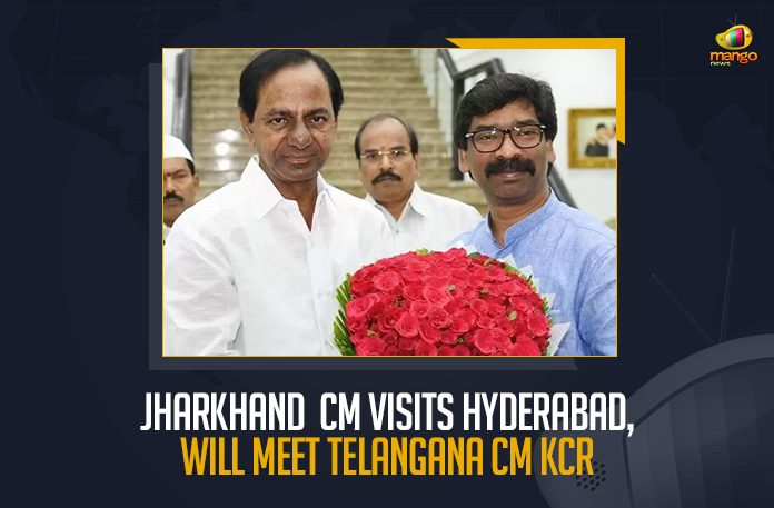 Jharkhand  CM Visits Hyderabad, Will Meet Telangana CM KCR
