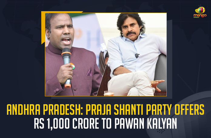 Andhra Pradesh: Praja Shanti Party Offers Rs 1,000 Crore To Pawan Kalyan