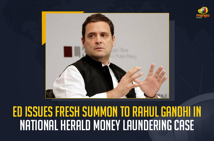 ED Issues Fresh Summon To Rahul Gandhi In National Herald Money Laundering Case