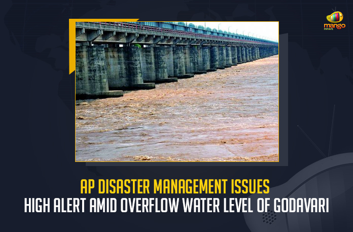 AP Disaster Management Issues High Alert Amid Overflow Water Level Of Godavari, Overflow Water Level Of Godavari, AP Disaster Management Issues High Alert, AP Officials Issue Second Warning Amid Heavy Inflow In Godavari River Bhadrachalam, Heavy Inflow In Godavari River Bhadrachalam, AP Officials Issue Second Warning Amid Heavy Inflow In Godavari River, Godavari River, Bhadrachalam, Second Warning Amid Heavy Inflow In Godavari River, Heavy Inflow In Godavari River, Amid the flood situation in Andhra Pradesh, concerned irrigation officials issued a second warning for inflow at Bhadrachalam, AP irrigation officials, Sir Arthur Cotton Barrage, Heavy Inflow In Godavari River News, Heavy Inflow In Godavari River Latest News, Heavy Inflow In Godavari River Latest Updates, Heavy Inflow In Godavari River Live Updates, Mango News,