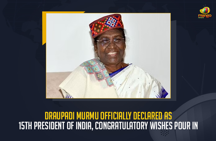 Draupadi Murmu Officially Declared As 15th President of India Congratulatory Wishes Pour In, Murmu Officially Declared As 15th President of India Congratulatory Wishes Pour In, Draupadi Murmu Officially Declared As 15th President of India, 15th President of India, Wishes Pour in for Droupadi Murmu on being Elected as New President of the Country, Droupadi Murmu on being Elected as New President of the Country, Wishes Pour in for Droupadi Murmu, Wishes Pour In As Droupadi Murmu on being Elected 15th New President of India, Wishes pour in across party lines for Droupadi Murmu, Presidential poll victory, Droupadi Murmu's victory in the Presidential elections drew best wishes from major opposition leaders, Presidential elections 2022, 2022 Presidential elections, Presidential elections, NDA Presidential candidate Droupadi Murmu, Droupadi Murmu, Droupadi Murmu Latest News, President Droupadi Murmu, New president of india, president of india 2022, president of india, Presidential elections 2022 News, Presidential elections 2022 Latest News, Presidential elections 2022 Latest Updates, Presidential elections 2022 Live Updates, Mango News,