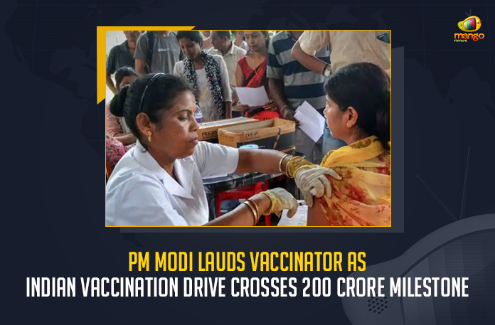 PM Modi Lauds Vaccinator As Indian Vaccination Drive Crosses 200 Crore Milestone