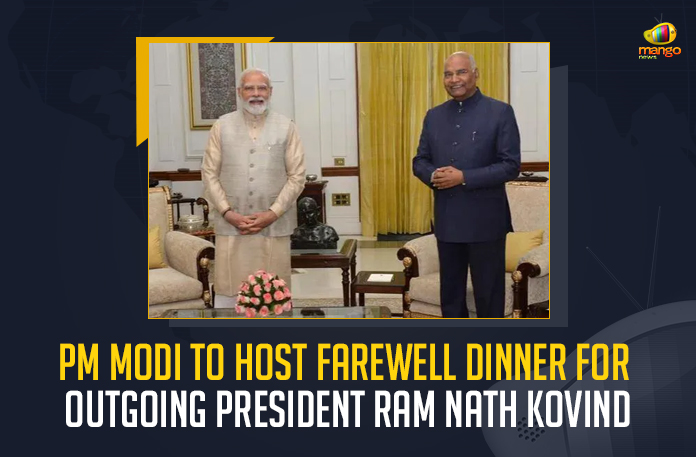 PM Modi To Host Farewell Dinner For Outgoing President Ram Nath Kovind, Farewell Dinner For Outgoing President Ram Nath Kovind, PM Modi To Host Farewell Dinner For Outgoing President, Outgoing President Ram Nath Kovind, President Ram Nath Kovind, Ram Nath Kovind, Narendra Modi would host a farewell dinner for outgoing President Ram Nath Kovind At Hotel Ashoka in New Delhi, Ram Nath Kovind As the President of India is scheduled to end on the 24th of July, Ram Nath Kovind was voted in as India's 14th President and took his oath of office on the 25th of July 2017, India's 14th President, Ram Nath Kovind became the Governor of Bihar between 2015–2017, Ram Nath Kovind Farewell Dinner News, Ram Nath Kovind Farewell Dinner Latest News, Ram Nath Kovind Farewell Dinner Latest Updates, Ram Nath Kovind Farewell Dinner Live Updates, Mango News,