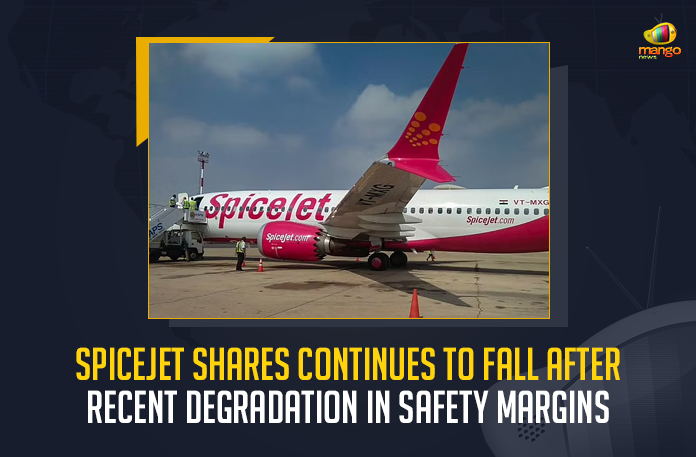 SpiceJet Shares Continues To Fall After Recent Degradation In Safety Margins