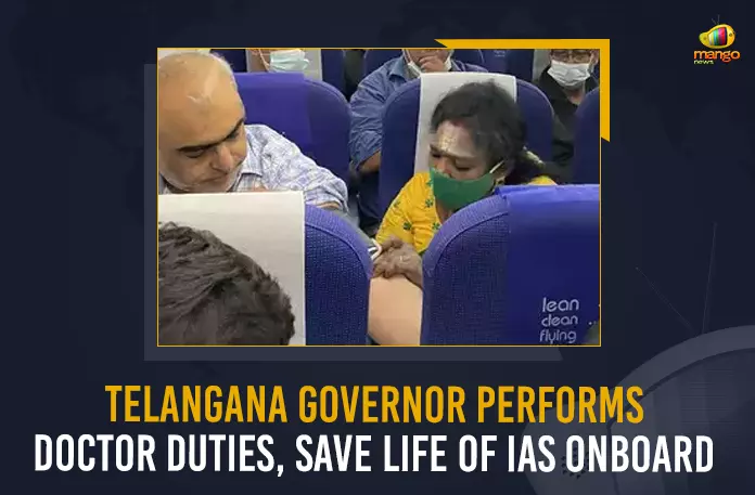Telangana Governor Performs Doctor Duties, Save Life Of IAS Onboard