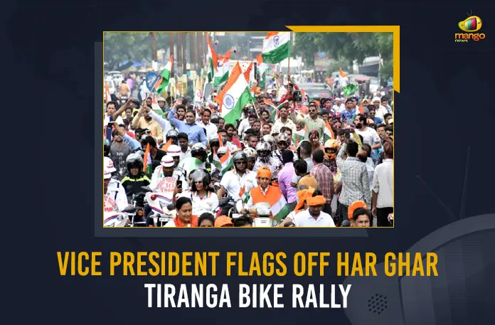 Vice President Flags Off Har Ghar Tiranga Bike Rally