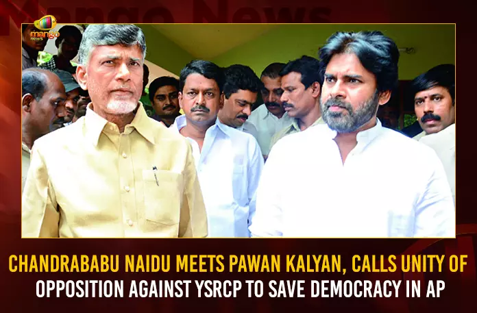 Chandrababu Naidu Meets Pawan Kalyan, Calls Unity Of Opposition Against YSRCP To Save Democracy In AP
