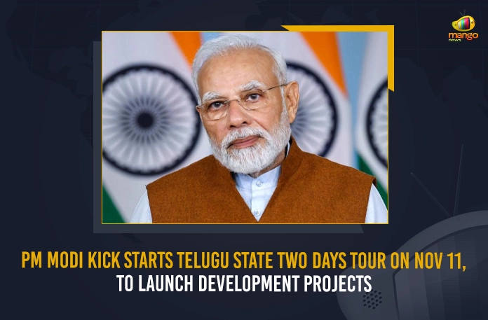 PM Modi Kick Starts Telugu State Two Days Tour On Nov 11, To Launch Development Projects