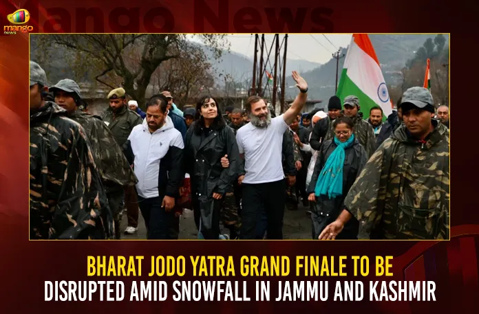 Bharat Jodo Yatra Grand Finale To Be Disrupted Amid Snowfall In Jammu And Kashmir