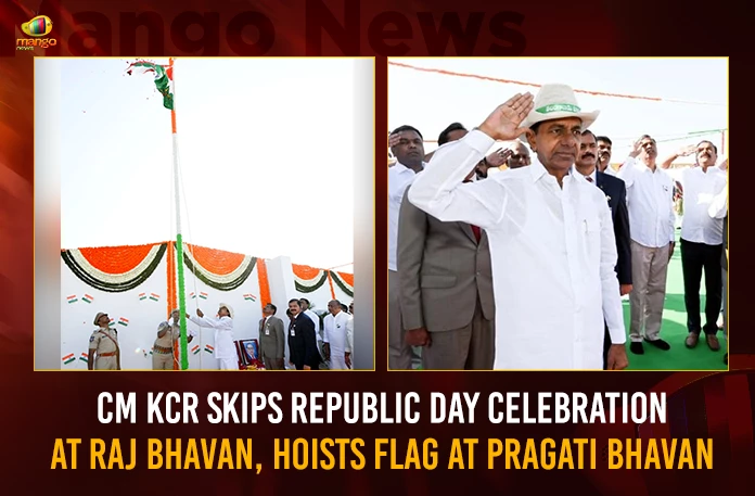 CM KCR Skips Republic Day Celebration At Raj Bhavan, Hoists Flag At Pragati Bhavan